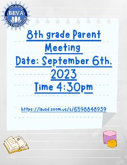 8th Grade Parent Meeting